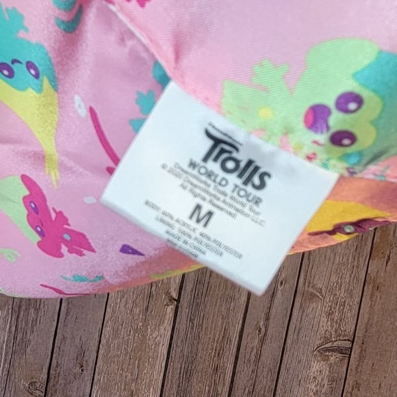 Trolls World Tour Girls Medium Multi-Colored Fuzzy Vest 877 - Picture 3 of 4